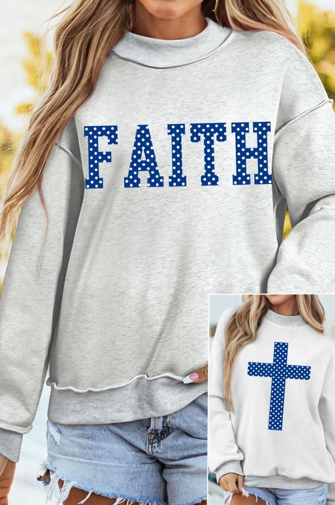 Faith Reversible Mock Neck