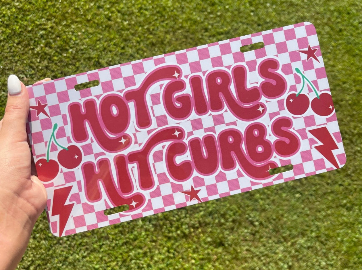 Hot Girls Hit Curbs License Plate