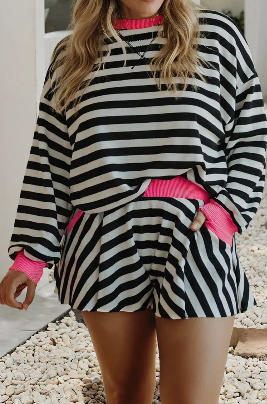 Plus Size Striped Set