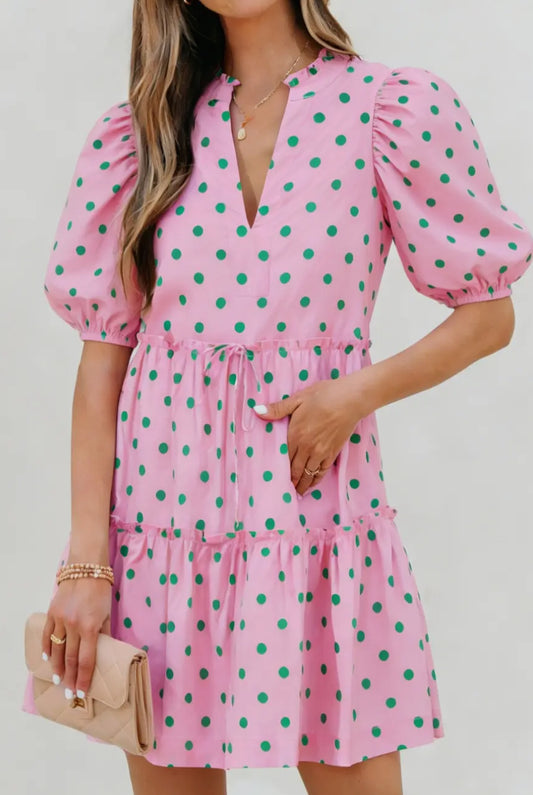 Pink Polka Dot Dress